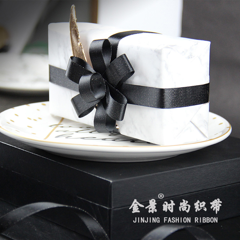 Luxury Golden Weft Ribbon Bowknot Hair Accessories Handicraft DIY Material Accessories Gift Flower Packaging