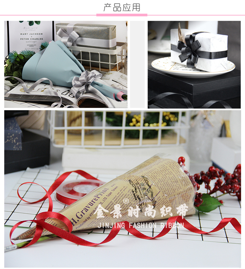 Luxury Golden Weft Ribbon Bowknot Hair Accessories Handicraft DIY Material Accessories Gift Flower Packaging