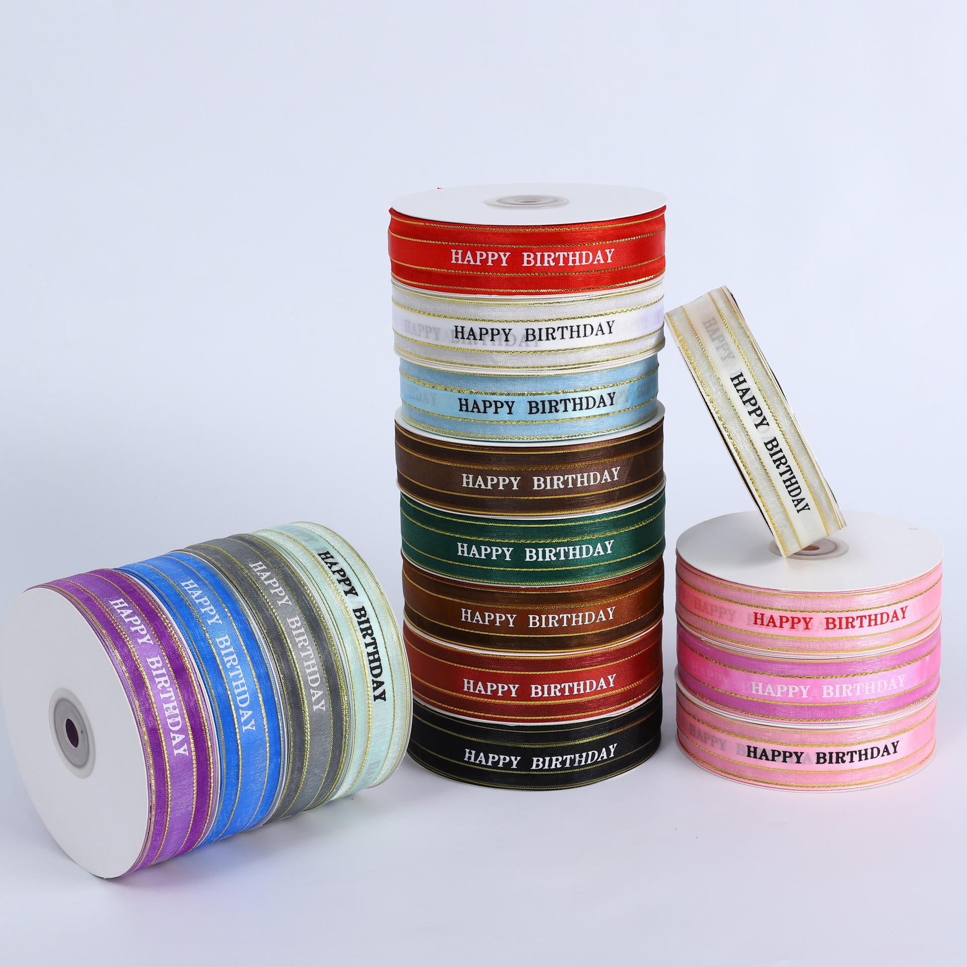 Korean English Letters Organza Tape Ribbon Internet Celebrity Ribbon Transparent Ribbon Flowers Gift Packaging Ribbons
