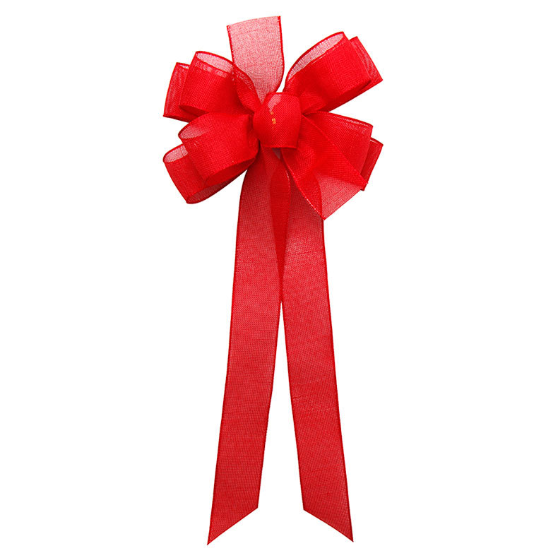 Factory Direct Sales Simi Silk Ribbon Artificial Linen Plaid Ribbon Handmade Ribbons