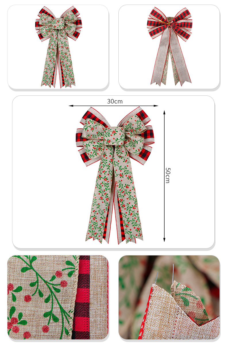 Factory Direct Sales Simi Silk Ribbon Artificial Linen Plaid Ribbon Handmade Ribbons