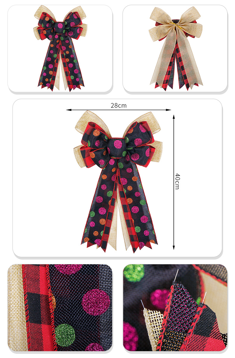 Factory Direct Sales Simi Silk Ribbon Artificial Linen Plaid Ribbon Handmade Ribbons
