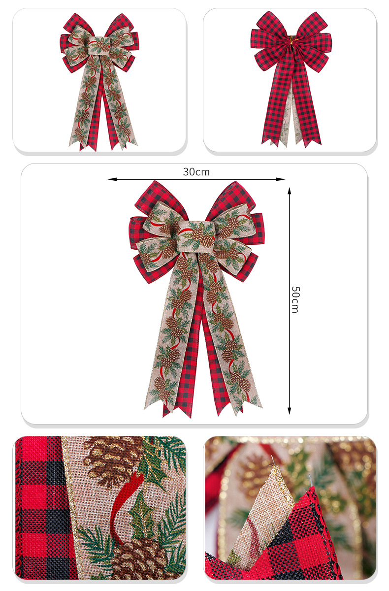 Factory Direct Sales Simi Silk Ribbon Artificial Linen Plaid Ribbon Handmade Ribbons