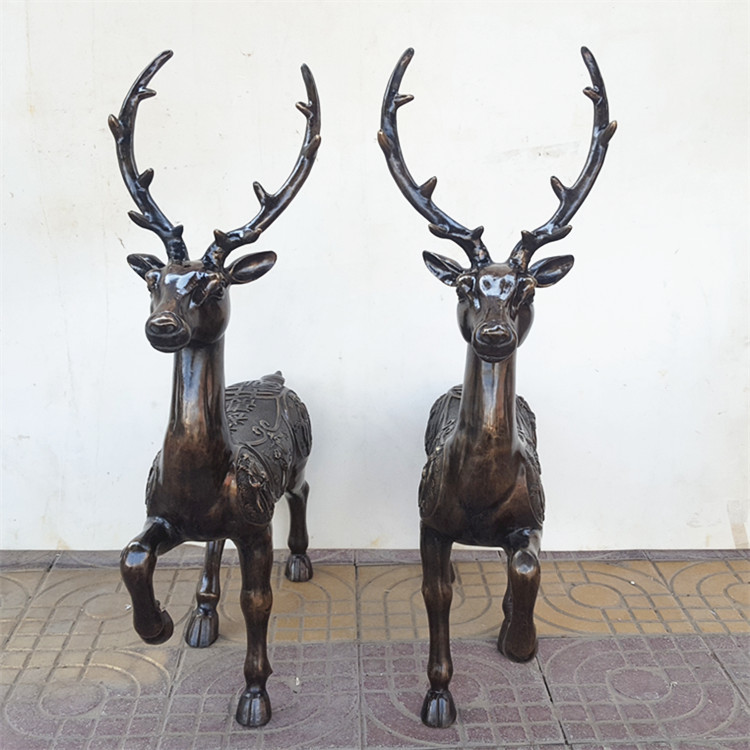 Fu Lu Shou Lu Metal Crafts Decoration Thailand Craft Metal Deer