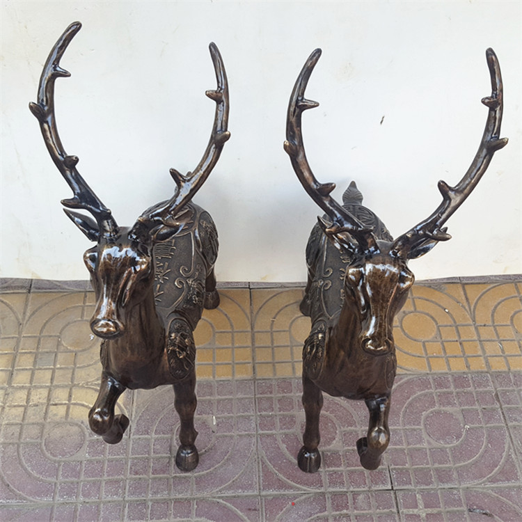 Fu Lu Shou Lu Metal Crafts Decoration Thailand Craft Metal Deer