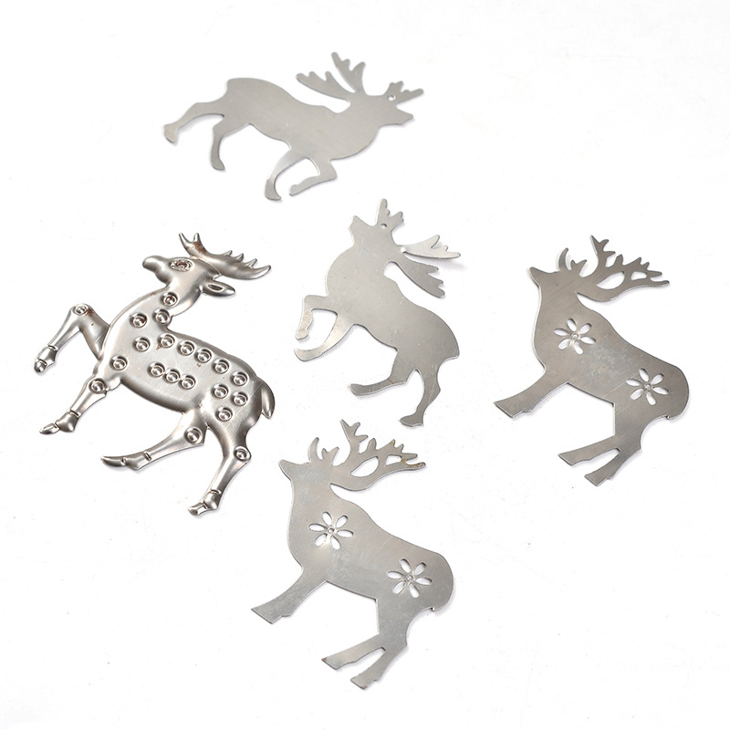 Iron Metal Crafts Iron Christmas Deer Christmas Product Stamping Accessories Metal Deer Iron Metal Crafts Iron Christmas Deer Christmas Product Stamping Accessories Metal Deer