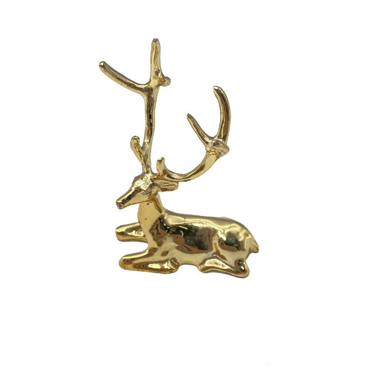 Elk Decoration Metal European Decoration Home Gift Keychain Animal Light Luxury Decorations Ornaments Metal Deer