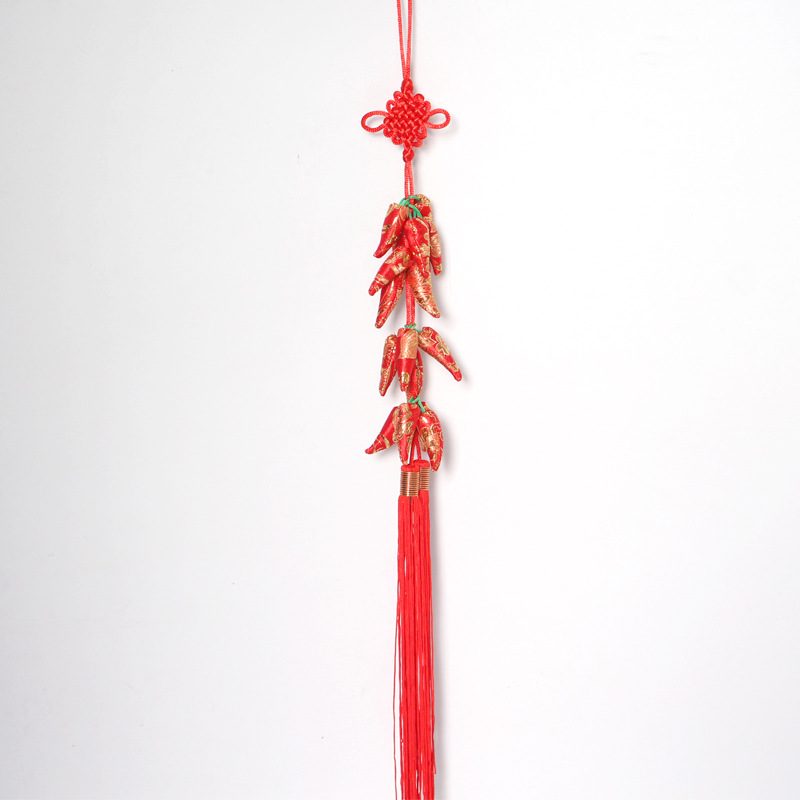 Factory Direct Sales Chinese Knot Small Colored Pepper Hanging Piece Pendant Home Stage festival pendant