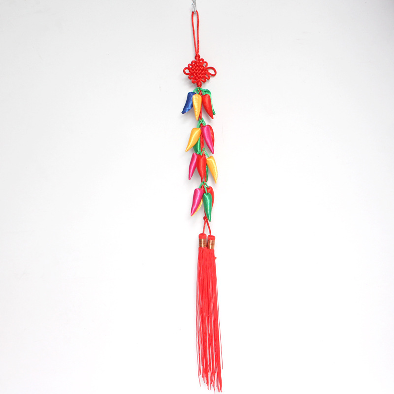 Factory Direct Sales Chinese Knot Small Colored Pepper Hanging Piece Pendant Home Stage festival pendant