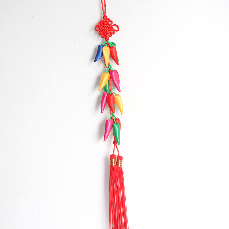Factory Direct Sales Chinese Knot Small Colored Pepper Hanging Piece Pendant Home Stage festival pendant