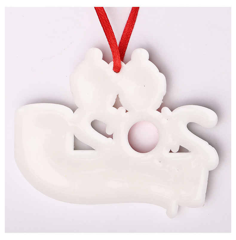 Christmas Ornament Mask Snowman Christmas Tree Festival Pendant DIY Name Blessing Decorations