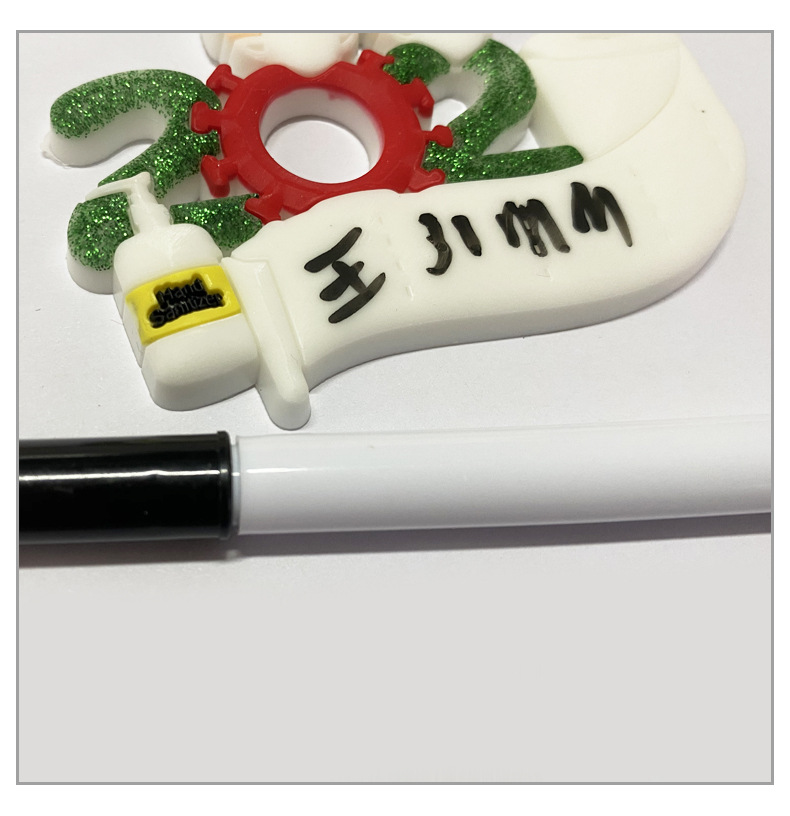 Christmas Ornament Mask Snowman Christmas Tree Festival Pendant DIY Name Blessing Decorations