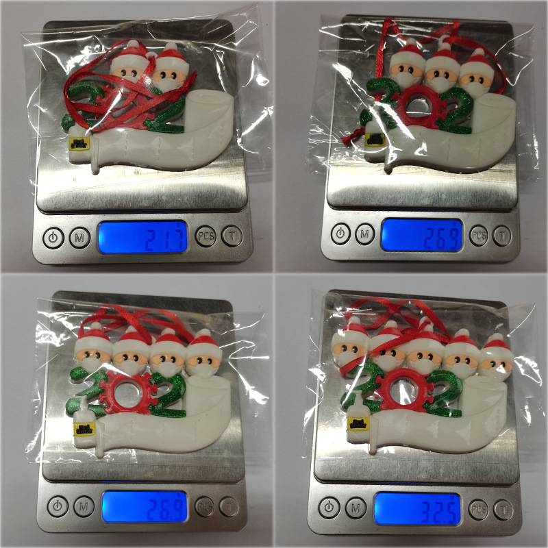 Christmas Ornament Mask Snowman Christmas Tree Festival Pendant DIY Name Blessing Decorations