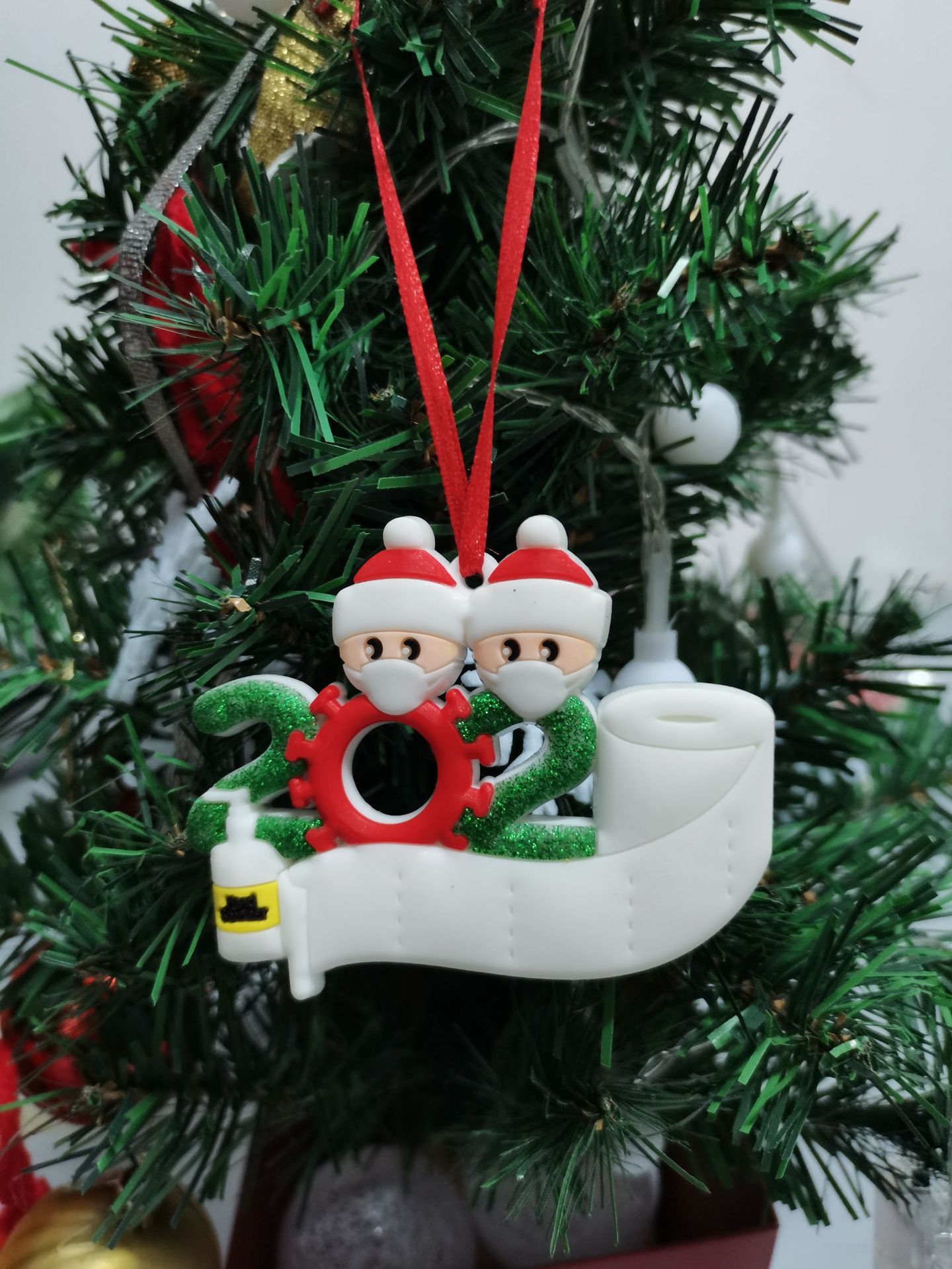 Christmas Ornament Mask Snowman Christmas Tree Festival Pendant DIY Name Blessing Decorations