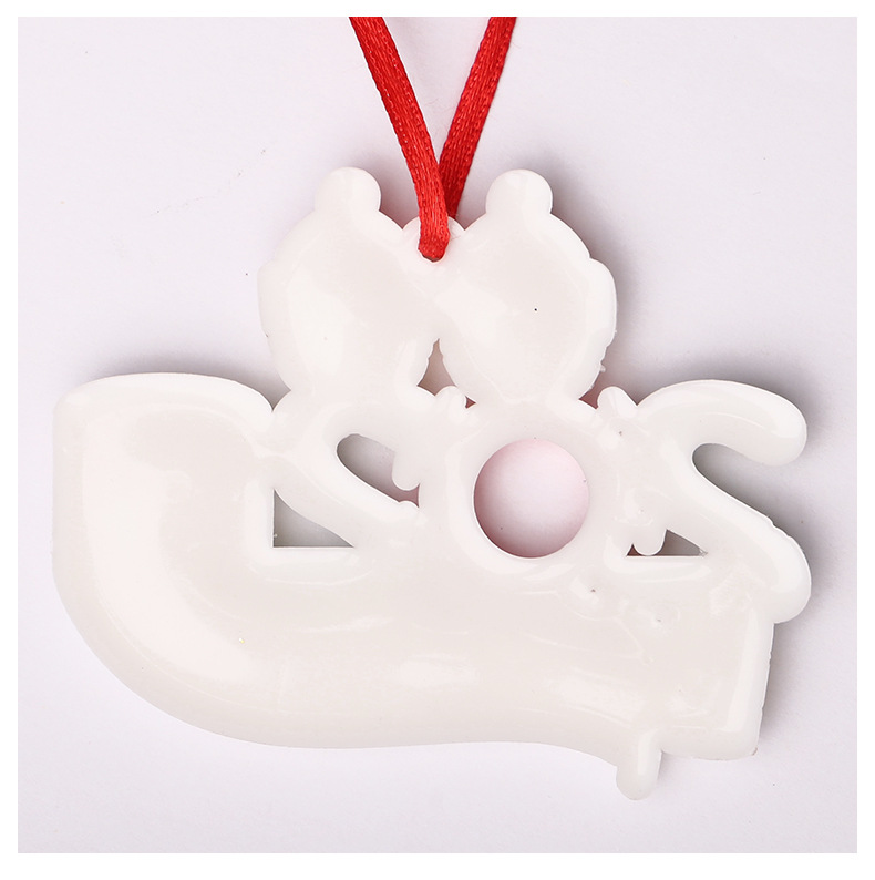 Christmas Ornament Mask Snowman Christmas Tree Festival Pendant DIY Name Blessing Decorations