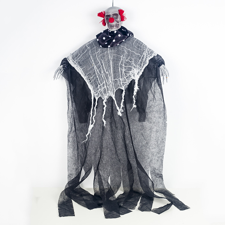 Halloween Ghost Festival Horror Atmosphere TikTok Photo Decoration Props Fabric Skull Pendant Bar Wedding Decorations
