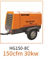 OPEC HG Series Medium and Large Diesel Moving Screw Air Compressor HG800-14C/800cfm Mobile Air Compressor