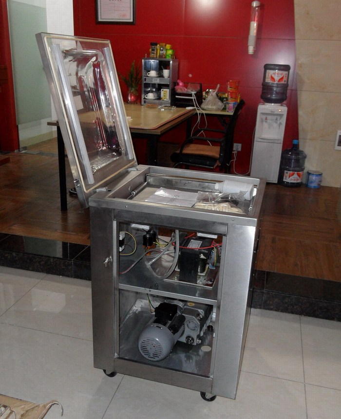 Floor vacuum packaging machine dz - 500/2 e (vacuum chamber stainless steel)