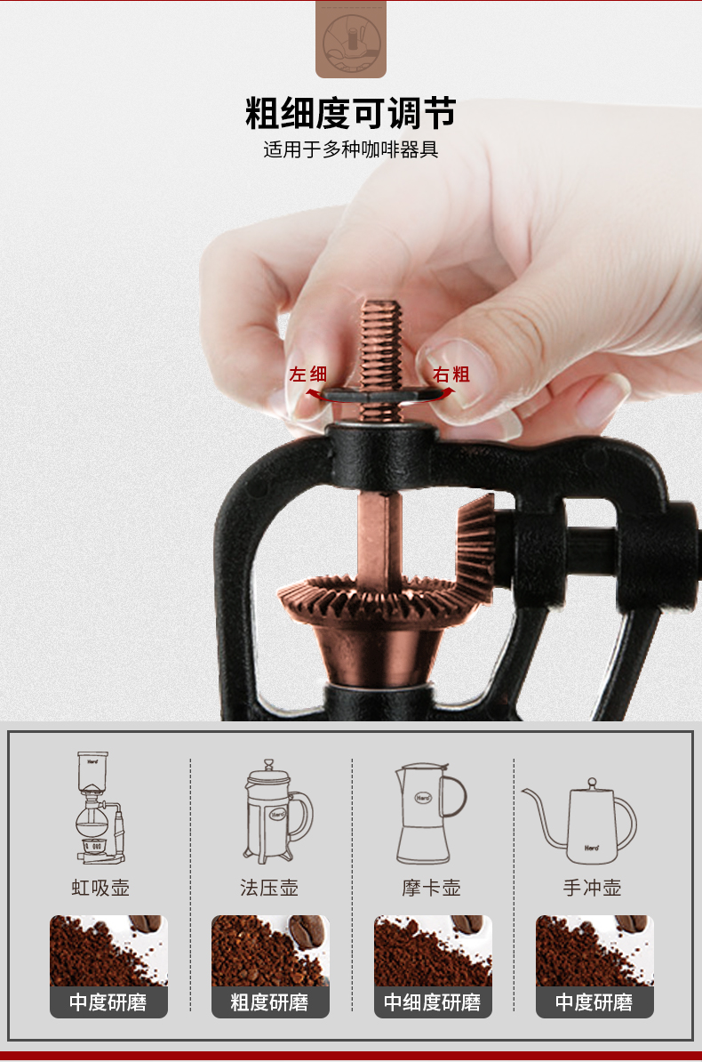 Retro Manual Grinding Machine Household Coffee Bean Grinder Manual Coffee Maker Mill X-5