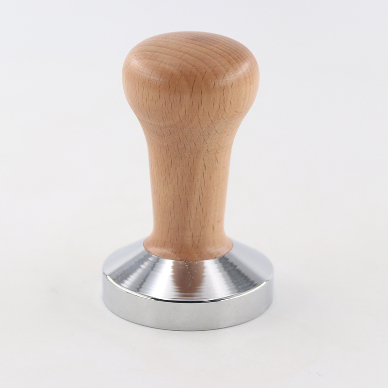 Stainless Steel 58 Thread Tamper Powder Tamper Bottom Huanghuali Solid Wood Handle Italian Coffee Machine Powder Tamper