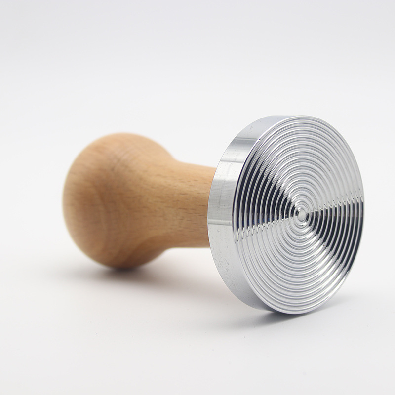 Stainless Steel 58 Thread Tamper Powder Tamper Bottom Huanghuali Solid Wood Handle Italian Coffee Machine Powder Tamper