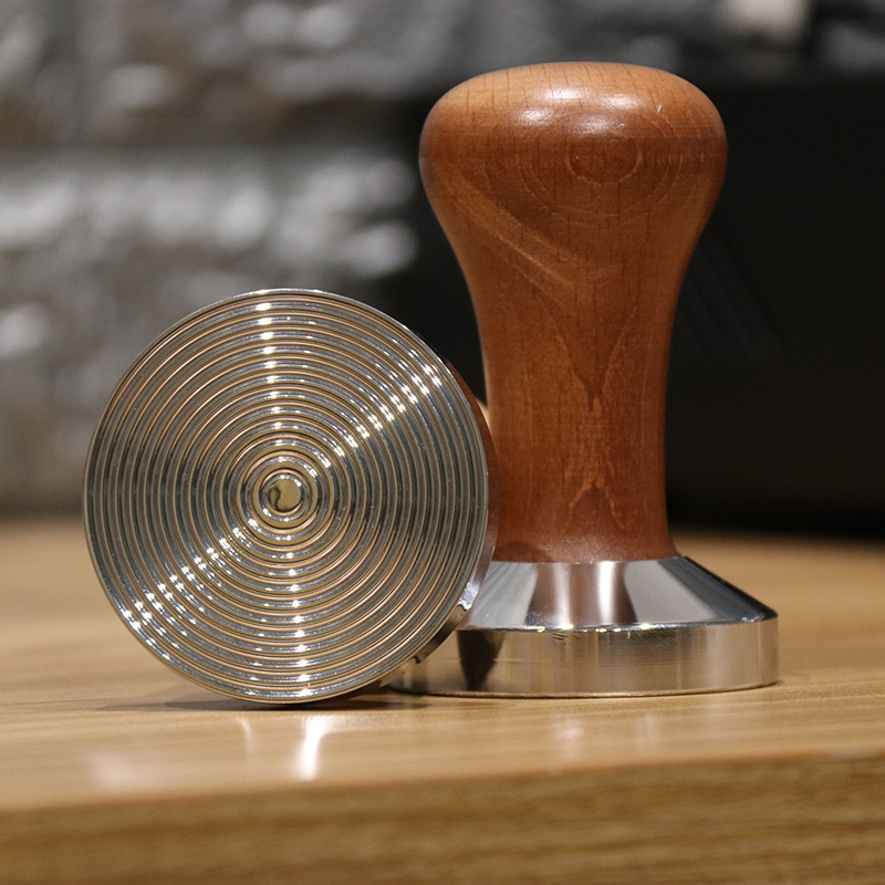 Stainless Steel 58 Thread Tamper Powder Tamper Bottom Huanghuali Solid Wood Handle Italian Coffee Machine Powder Tamper Stainless Steel 58 Thread Tamper Powder Tamper Bottom Huanghuali Solid Wood Handle Italian Coffee Machine Powder Tamper