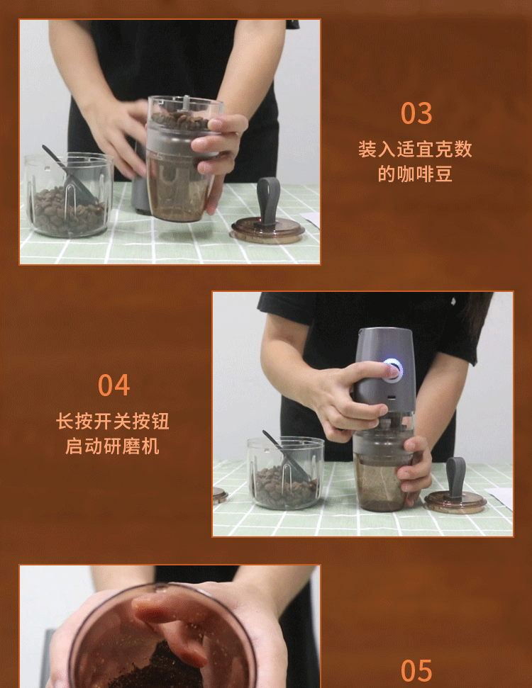 Coffee Machine Freshly Ground Coffee Machine USB Charging Portable Electric Coffee Bean Grinder Manual Grinding Machine Coffee Machine Freshly Ground Coffee Machine USB Charging Portable Electric Coffee Bean Grinder Manual Grinding Machine