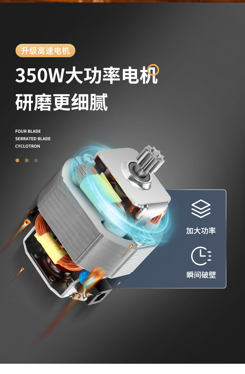 Factory Direct Supply Multifunctional Powder Machine Household Grinder Cereals Grinder Commercial Coffee Coffee  Juicer