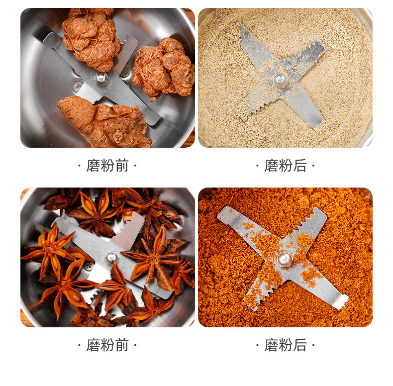 Factory Direct Supply Multifunctional Powder Machine Household Grinder Cereals Grinder Commercial Coffee Coffee  Juicer