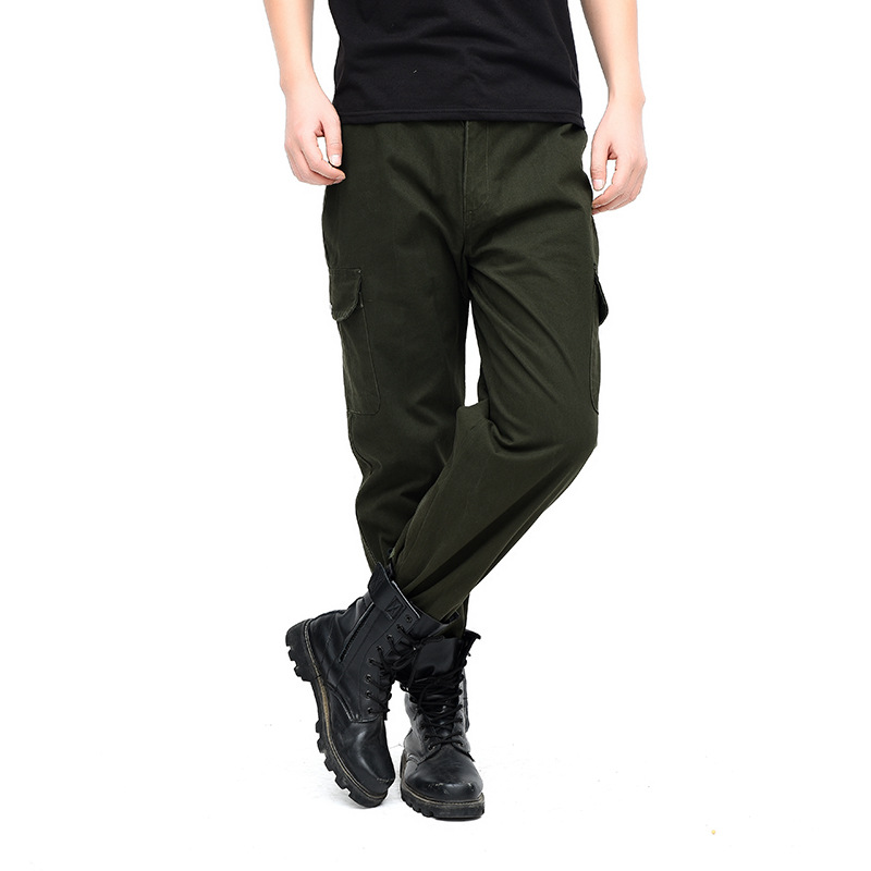 Overalls Work Pants Outdoor Casual Electric Welding Machine Repair Labor Protection Work Pants MultiPocket Green