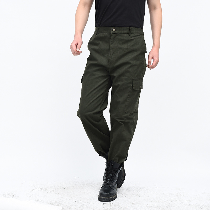 Overalls Work Pants Outdoor Casual Electric Welding Machine Repair Labor Protection Work Pants MultiPocket Green