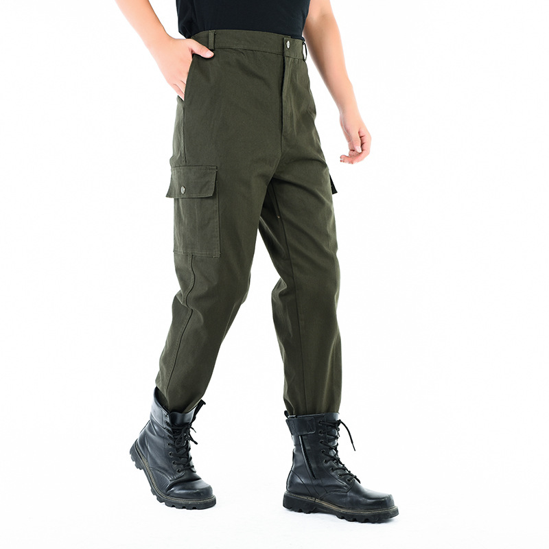 Overalls Work Pants Outdoor Casual Electric Welding Machine Repair Labor Protection Work Pants MultiPocket Green