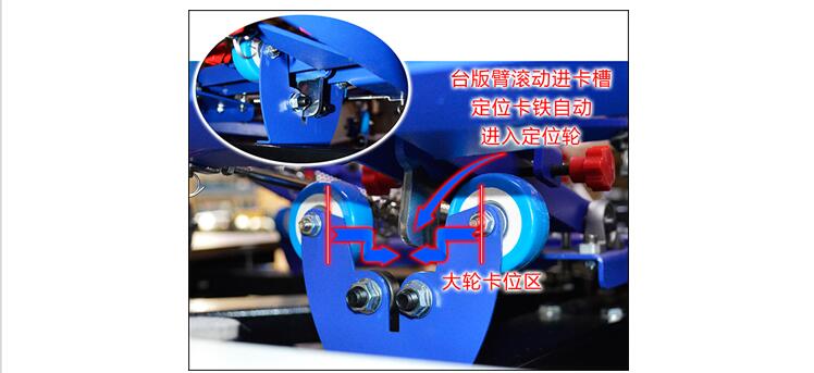 006254--S442L enhanced precise micro adjust four color four station double wheel overprinting screen printing machine