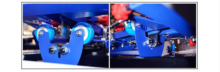 006254--S442L enhanced precise micro adjust four color four station double wheel overprinting screen printing machine