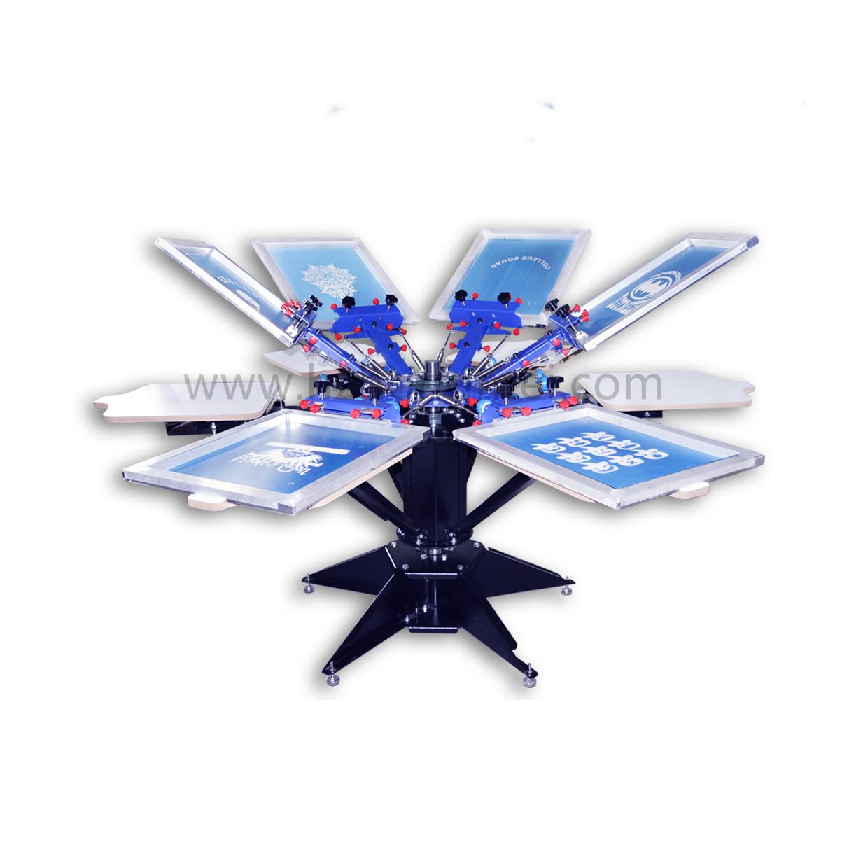 S662L Enhanced precise micro adjust six color six station double wheel overprinting screen printing machine
