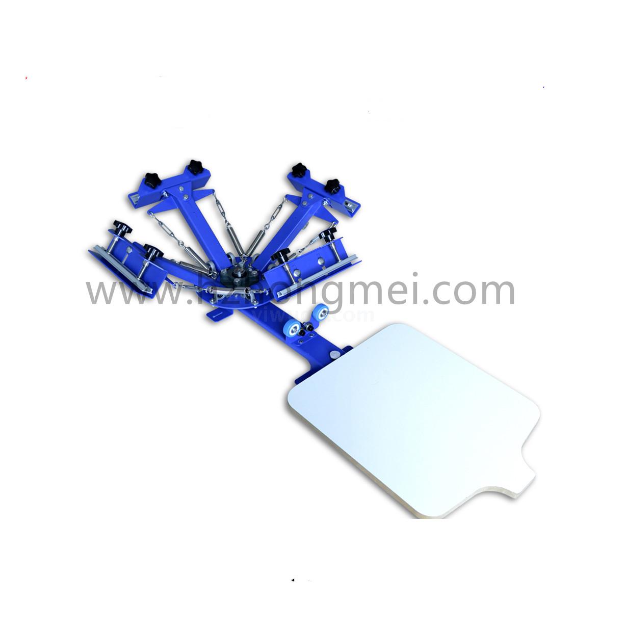 A411Z Four Color One Station Desktop Screen Printing Machine   