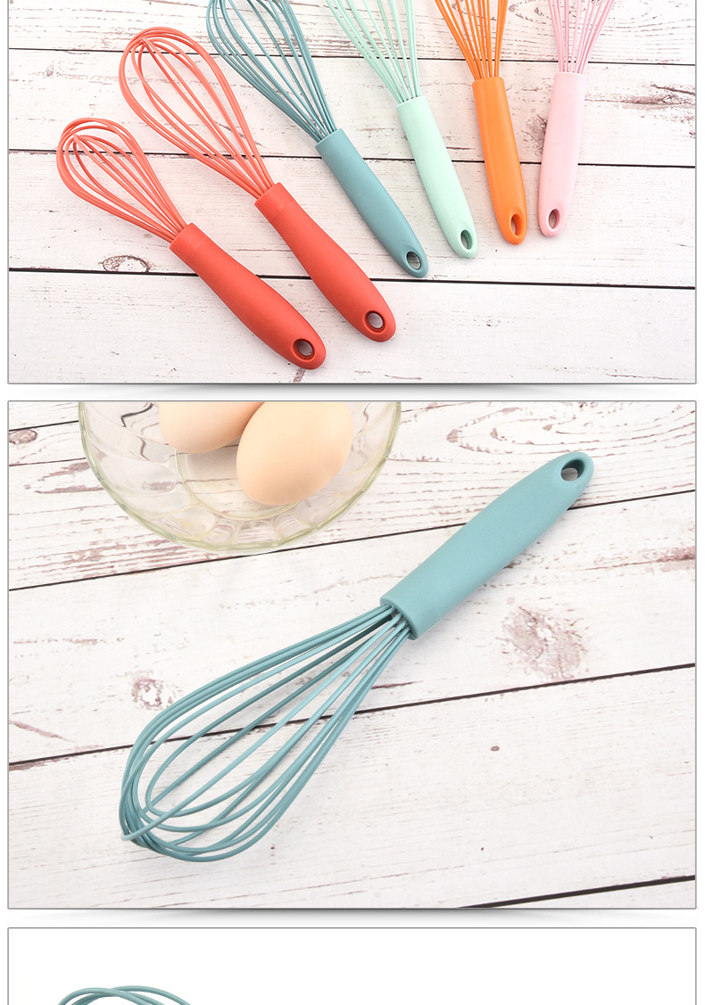 10-inch silicone egg beater multi-purpose mixer stick manual egg beater household kitchen baking tool 10-inch silicone egg beater multi-purpose mixer stick manual egg beater household kitchen baking tool