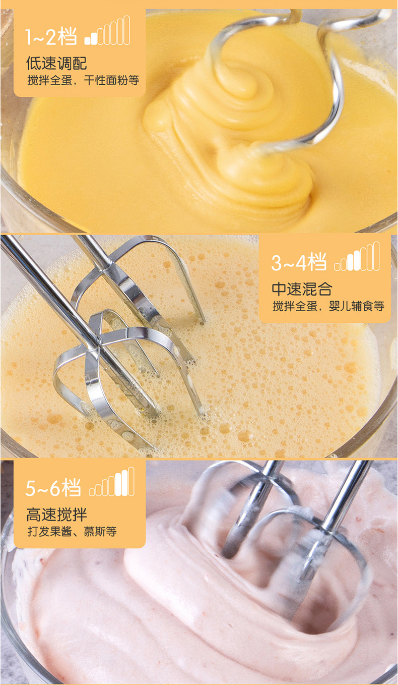 Wholesale Electric Whisk Household Electric Handheld Blender Automatic Desktop Egg Beater with Barrel Dough Mixer
