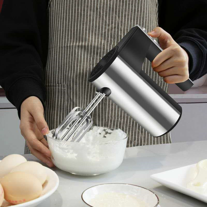 Cross-Border Export High-Power 166 450W Egg Beater Electric Handheld Egg Beater Dough Mixer Baking Stainless Steel