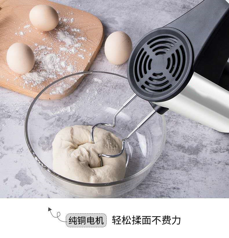 Cross-Border Export High-Power 166 450W Egg Beater Electric Handheld Egg Beater Dough Mixer Baking Stainless Steel