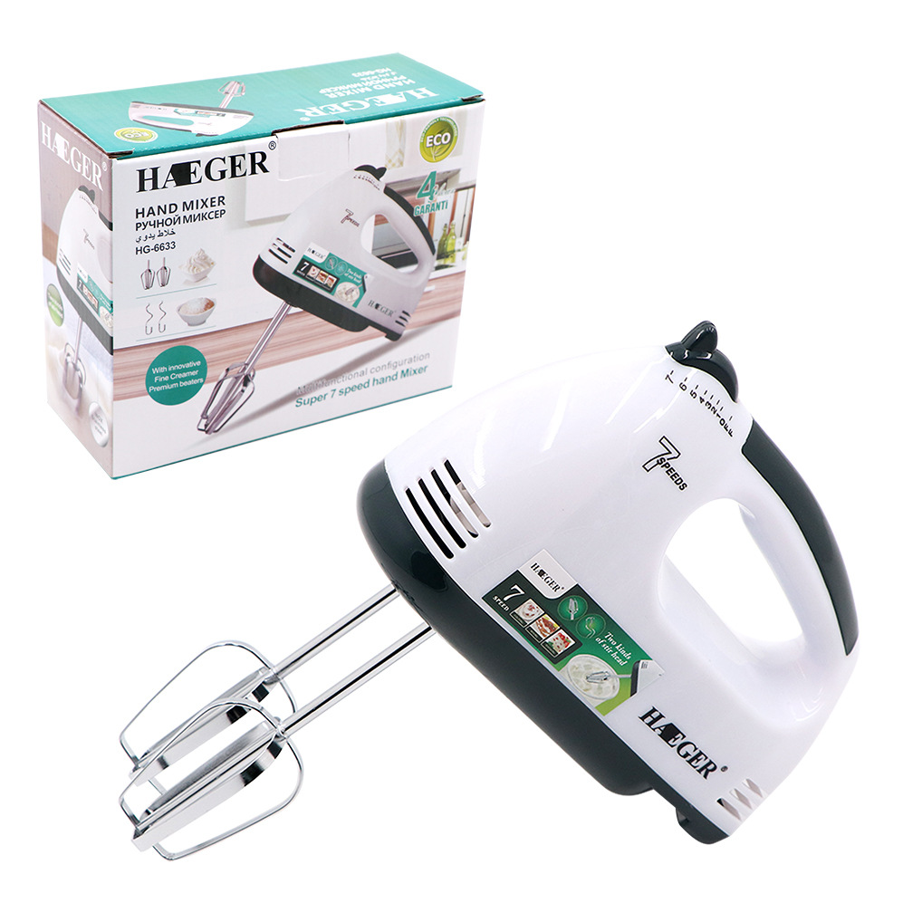 European Standard 7-Speed Electric Whisk Household Handheld High-Power Egg Beater and Noodle Baking Mixer HG-6633 European Standard 7-Speed Electric Whisk Household Handheld High-Power Egg Beater and Noodle Baking Mixer HG-6633