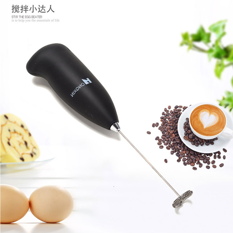 Mini Electric Milk Frother Creative Stainless Steel Household Egg Beater Fancy Coffee Frother Milk Mixer