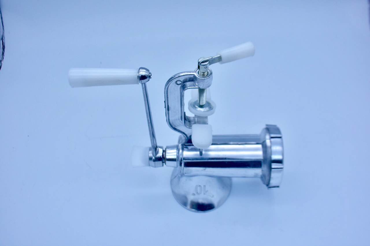 Manual stirring of meat enema with the use of minced garlic sausage and sausage machine to report. Manual stirring of meat enema with the use of minced garlic sausage and sausage machine to report.