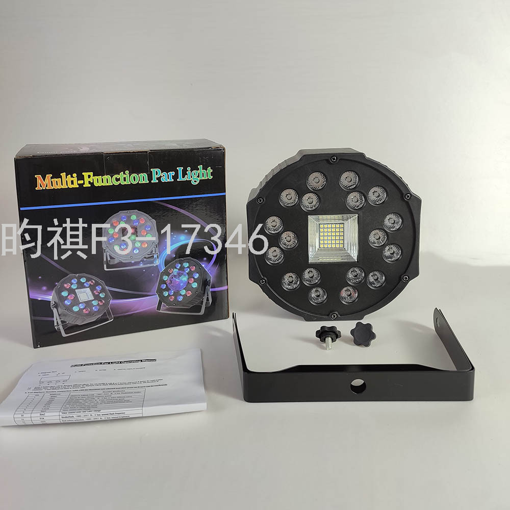 Stage Light with 18 LEDs Strobe Par Light RGB Colorful Variable Light Wedding Stage Bar Voice Control Par Light