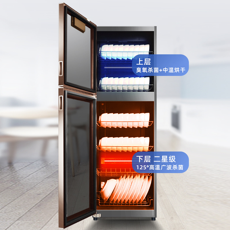 Disinfection Cabinet Large Capacity Double Door Stainless Steel Cupboard UV High Temperature Drying Disinfection Cabinet