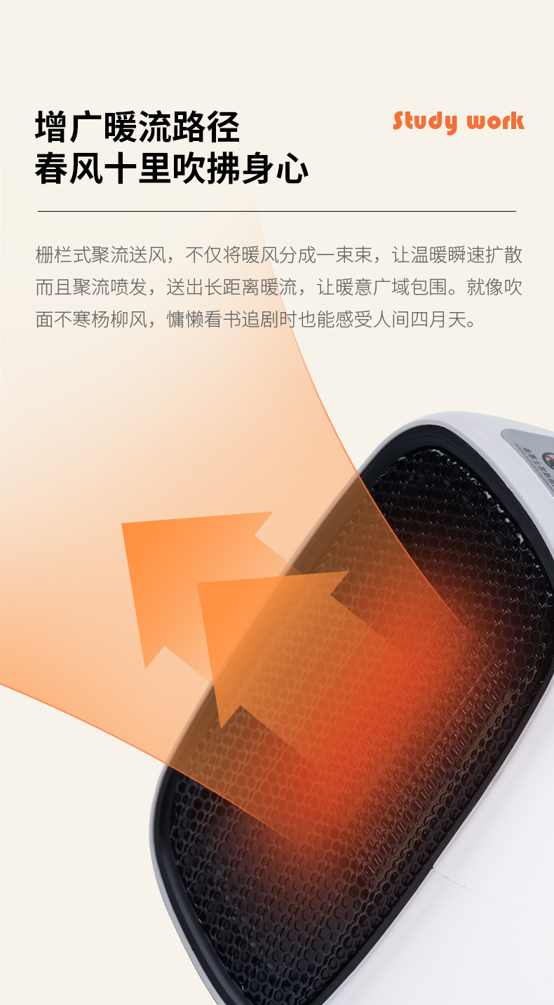 New Warm Air Blower Mini Household Small Heater Office Desk Surface Panel Electric Heater Gift One Piece Dropshipping