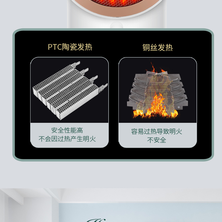 New Warm Air Blower Mini Household Small Heater Office Desk Surface Panel Electric Heater Gift One Piece Dropshipping