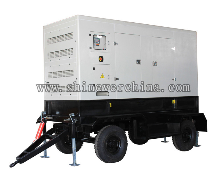 Perkins,Cummins silent manufacturer direct automatic diesel generator set, trailer silent type