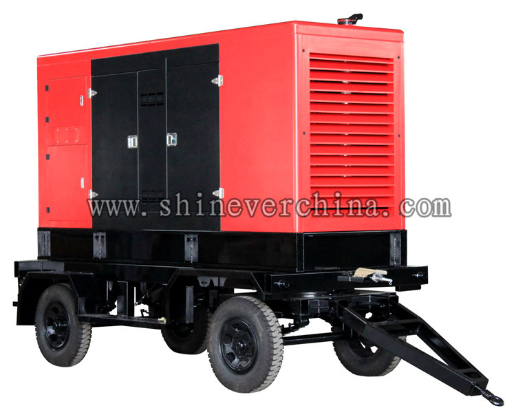 Perkins,Cummins silent manufacturer direct automatic diesel generator set, trailer silent type