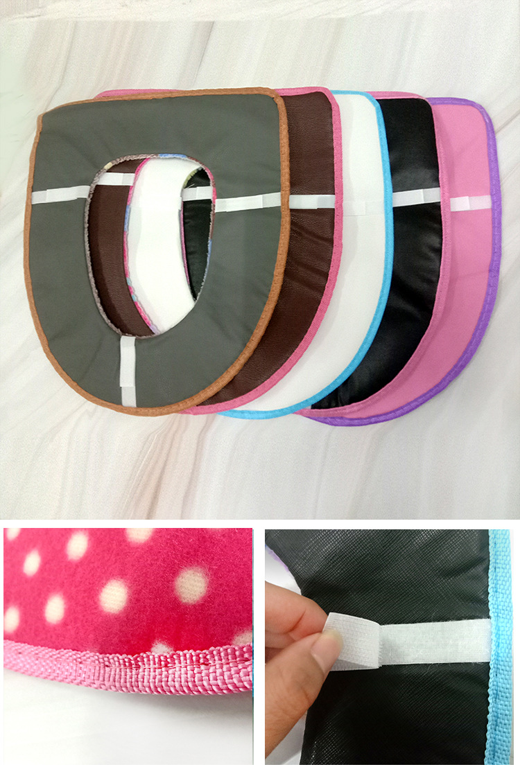 Velcro Plush Toilet Mat Thickened Universal Toilet Seat Cover Winter Toilet Seat Cover Large Toilet Seat Toilet Cushion